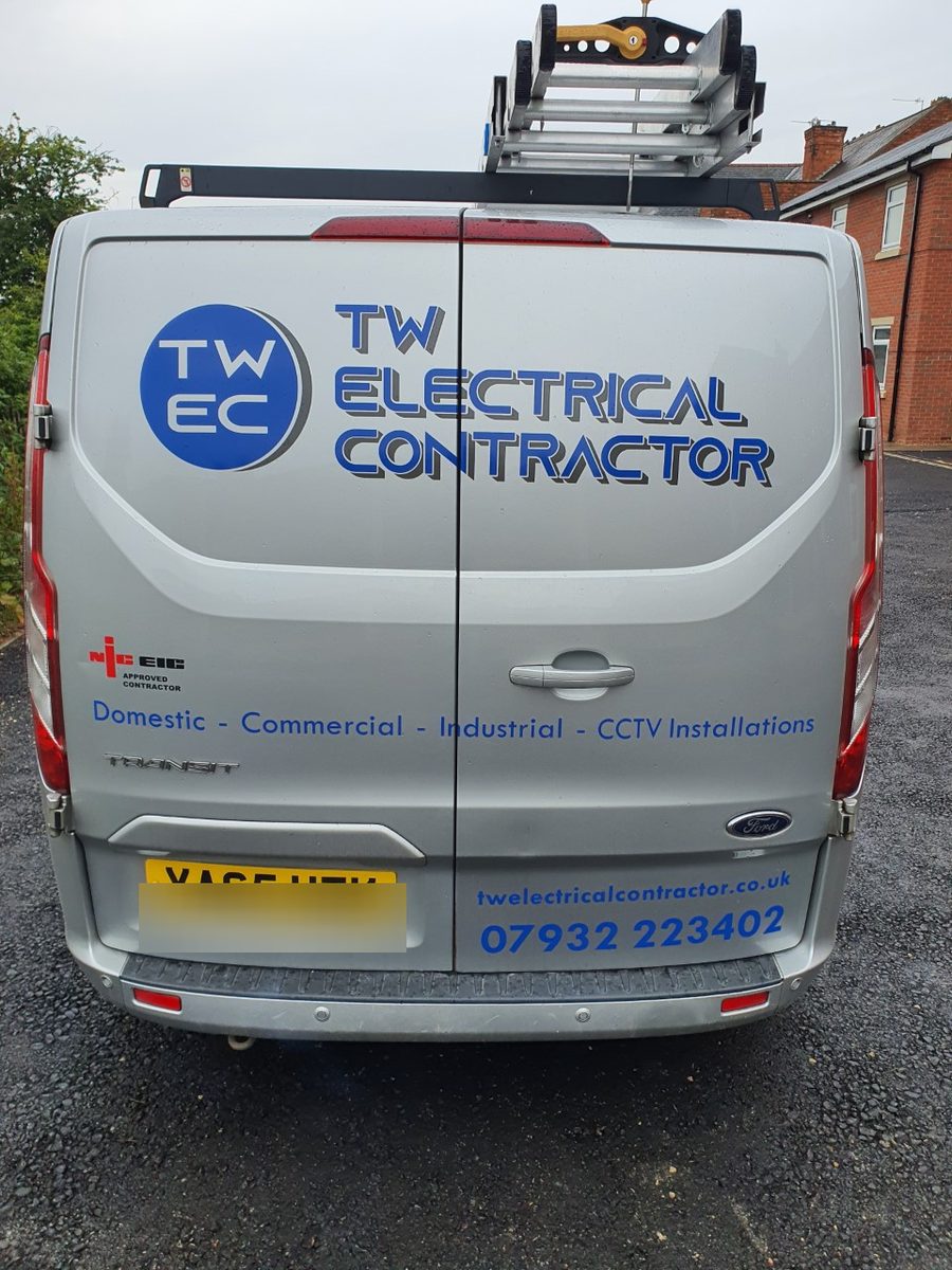 TW Electrical Contractor company van
